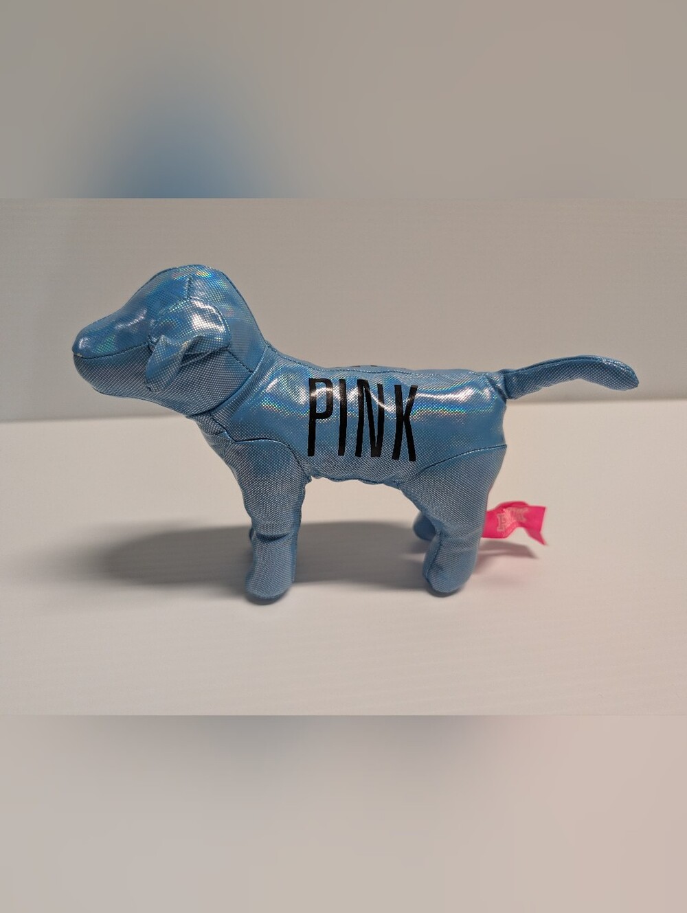 PINK Victoria's Secret Metallic Blue Dog Plush Toy